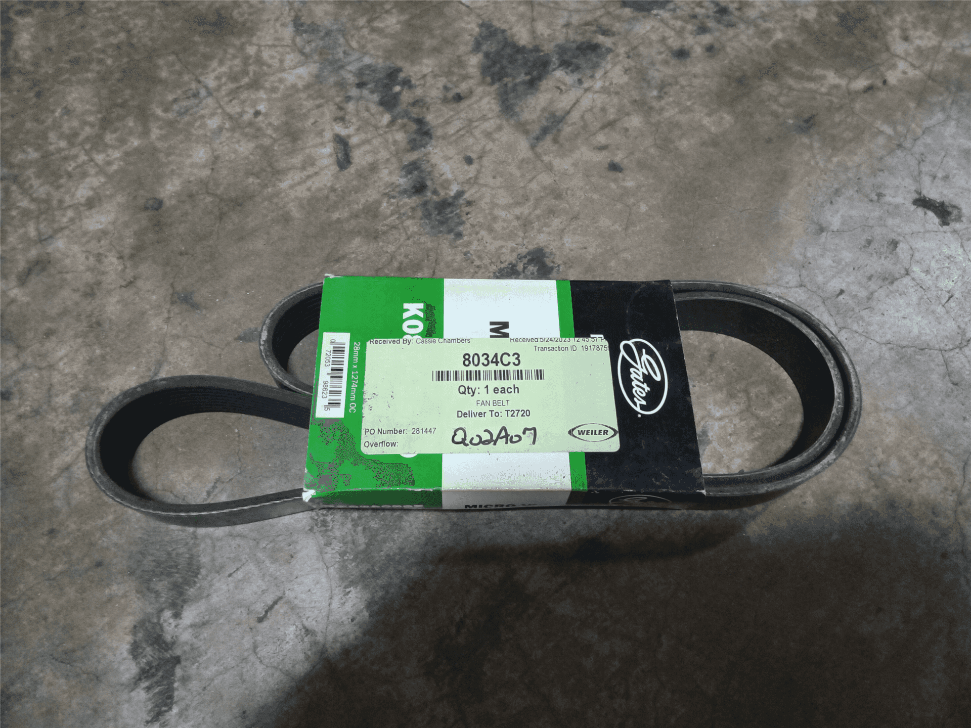 NEW FAN BELT indicator image 1