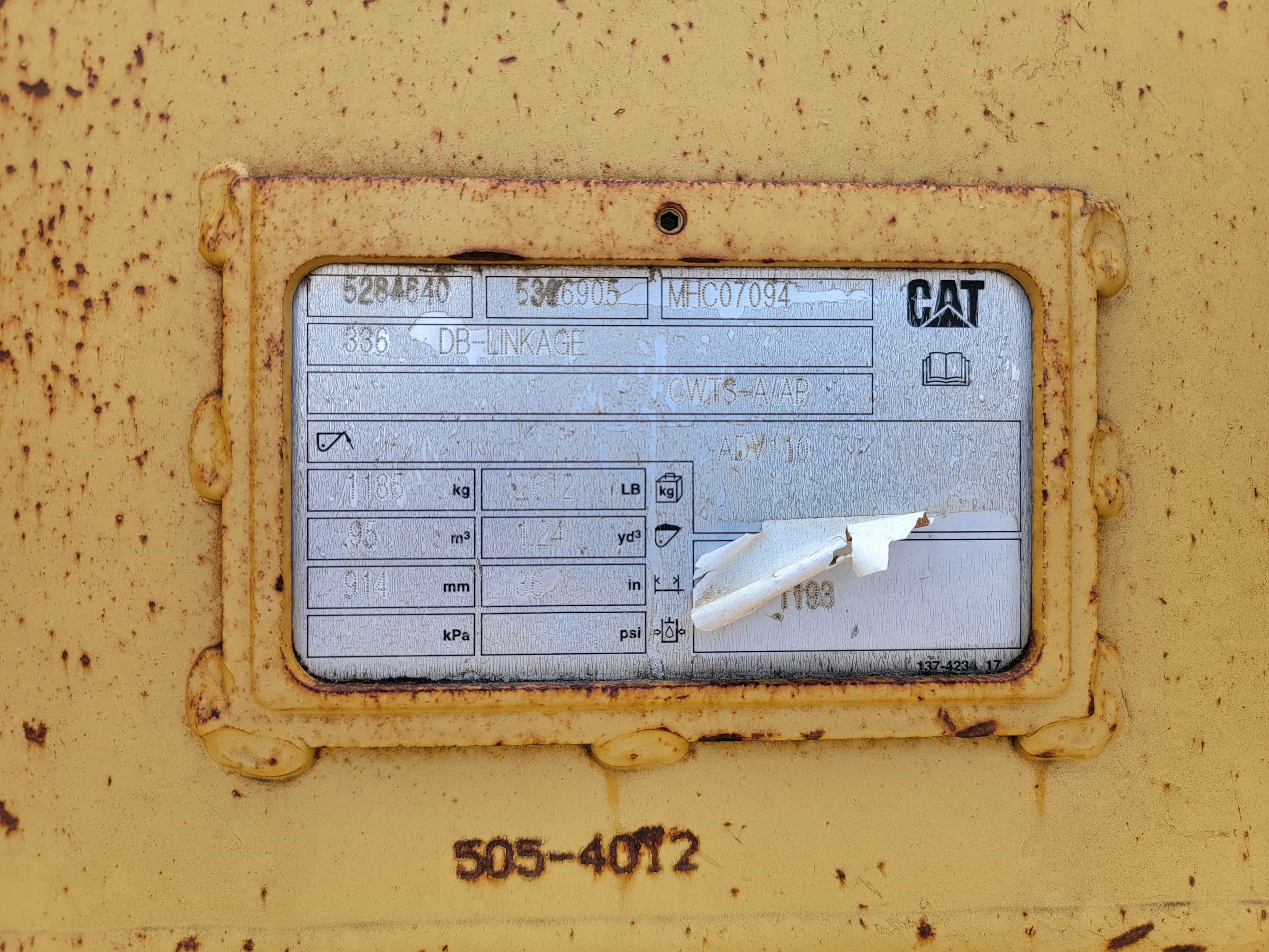 USED 336 36" BUCKET                        MQ indicator image 1
