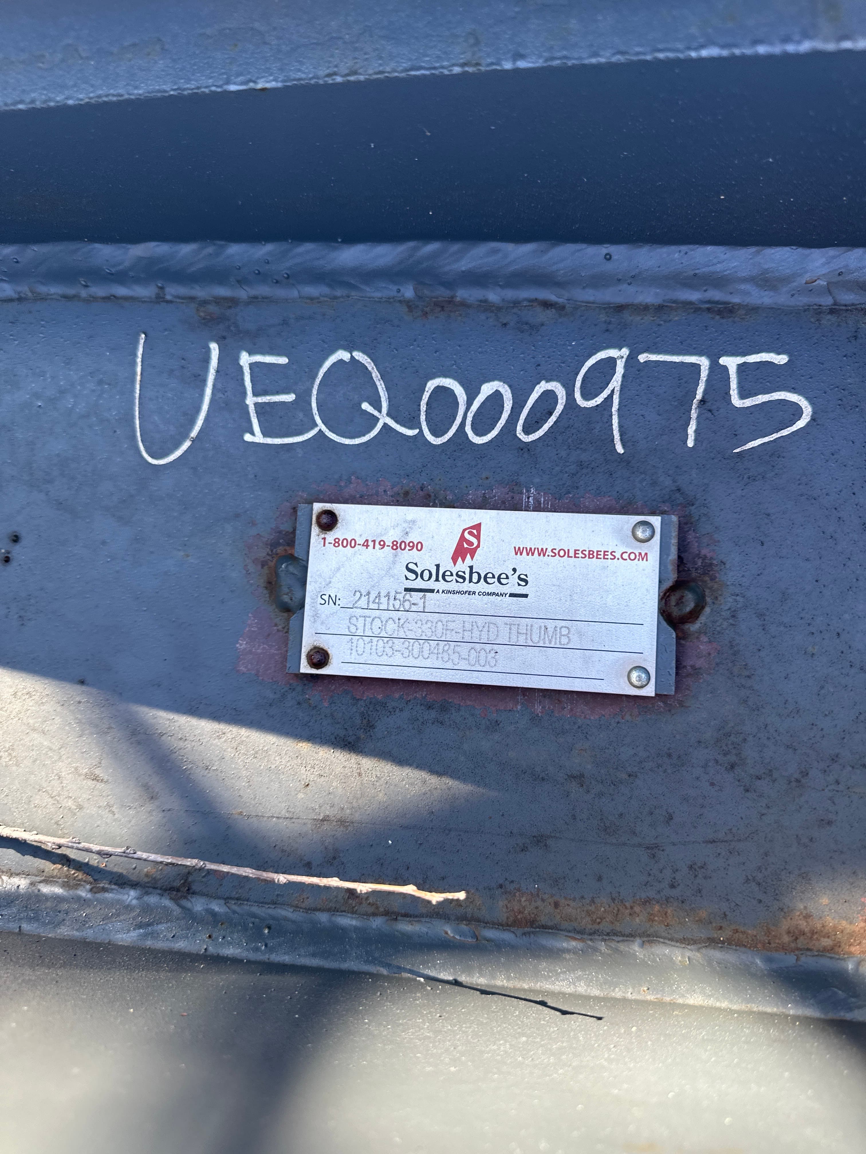 SOLESBEE'S BRAND 326FL HYD THUMB FOR PIN ON BUCKET MQ image 1