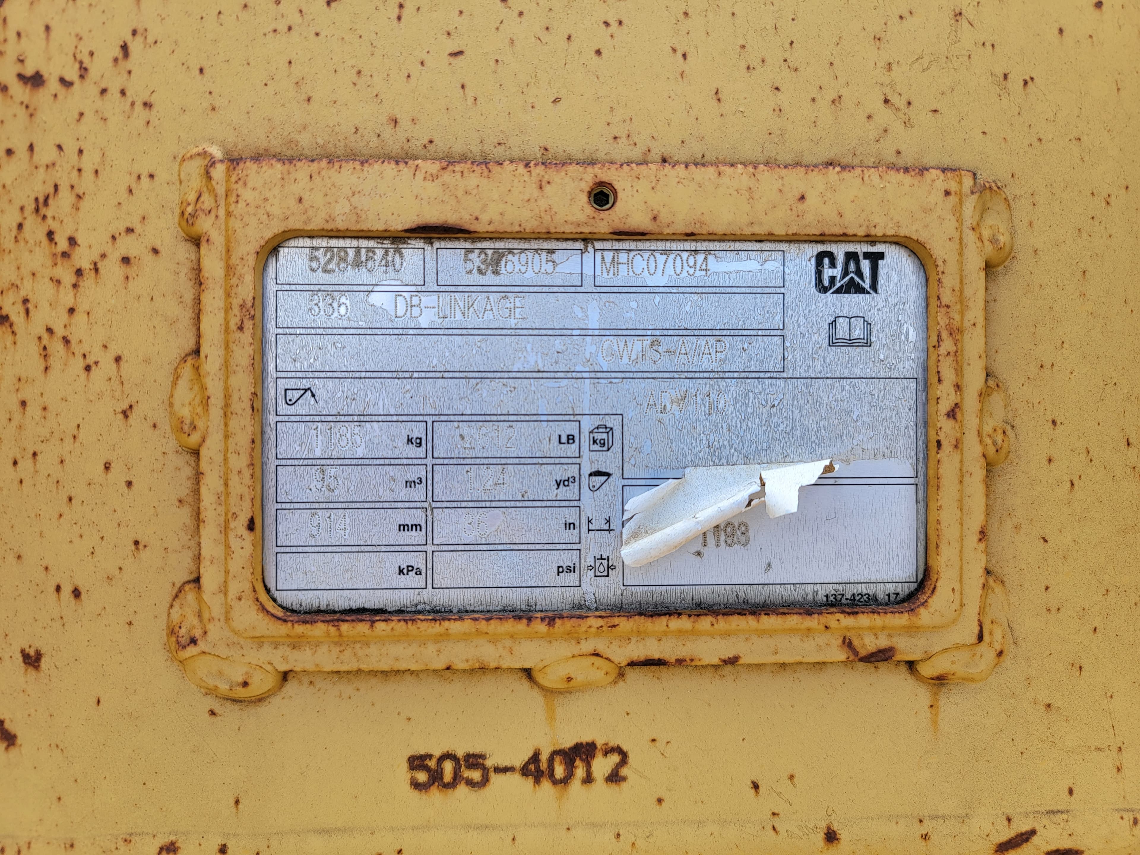 USED 336 36" BUCKET MQ image 1
